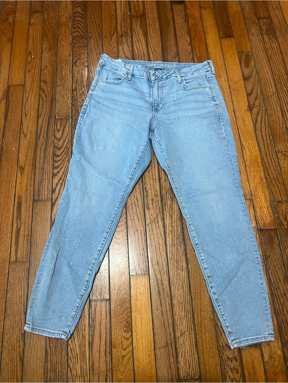 American Eagle Next Level Stretch Hi Rise Jeggings  Wash Size 16 Blue Ligh